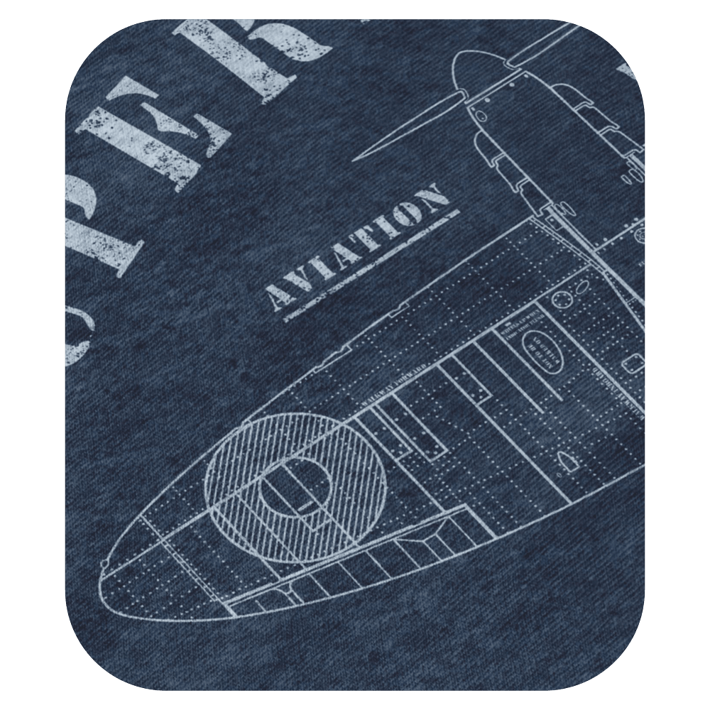 Supermarine Spitfire 1938 Blueprint T-Shirt — 909 Apparel®